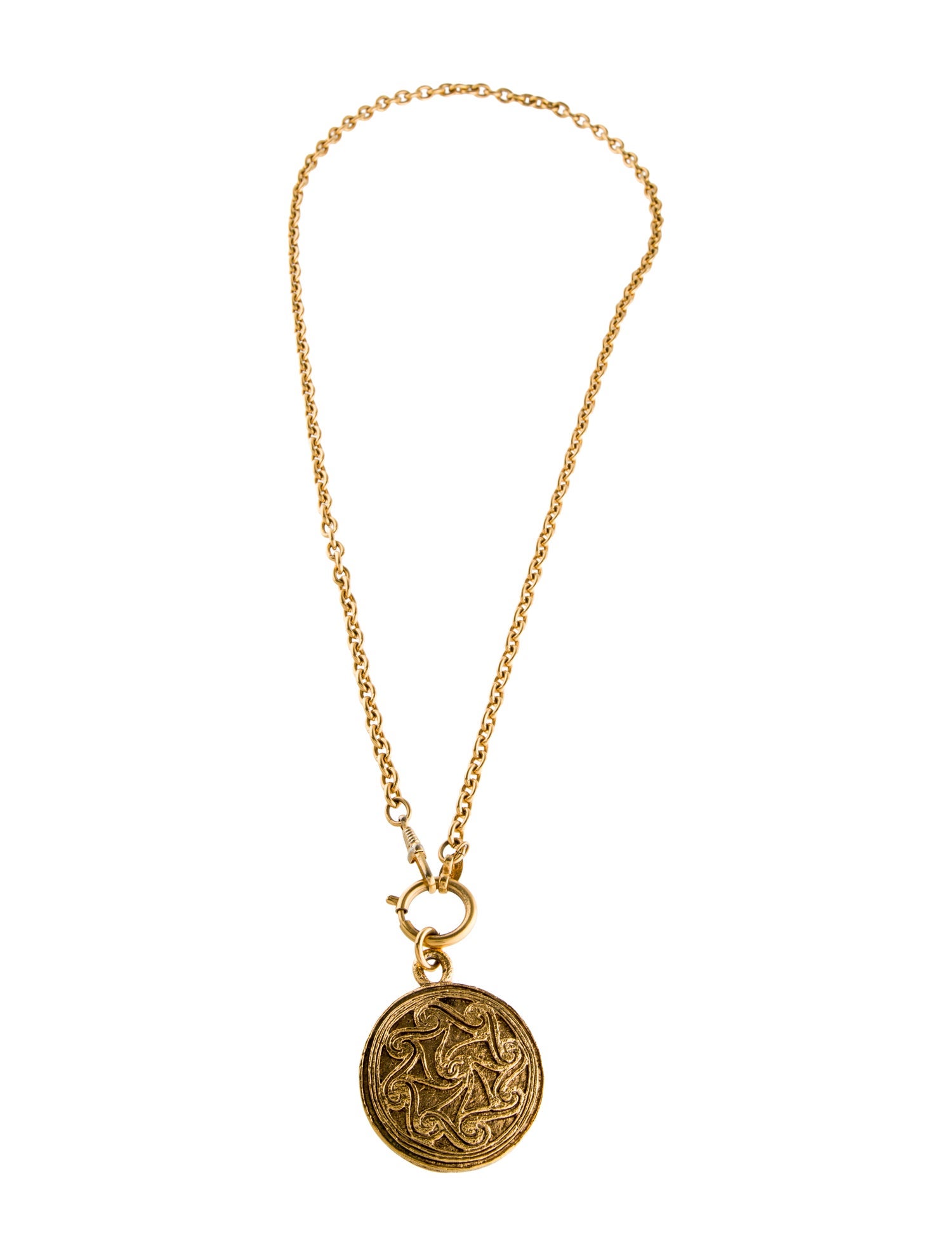 Chanel Vintage CC Medallion Pendant Necklace